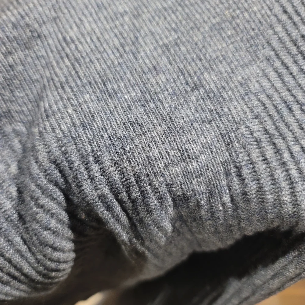 STAUD Ramona Ribbed Wool Blend Midi Dress Grey Charcoal Size Large NWT - Picture 11 of 11